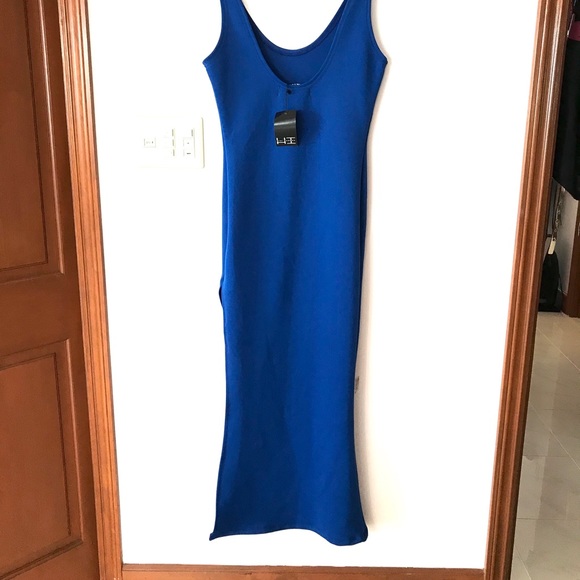 NWT blue neoprene mermaid dress from the runway - Picture 3 of 3